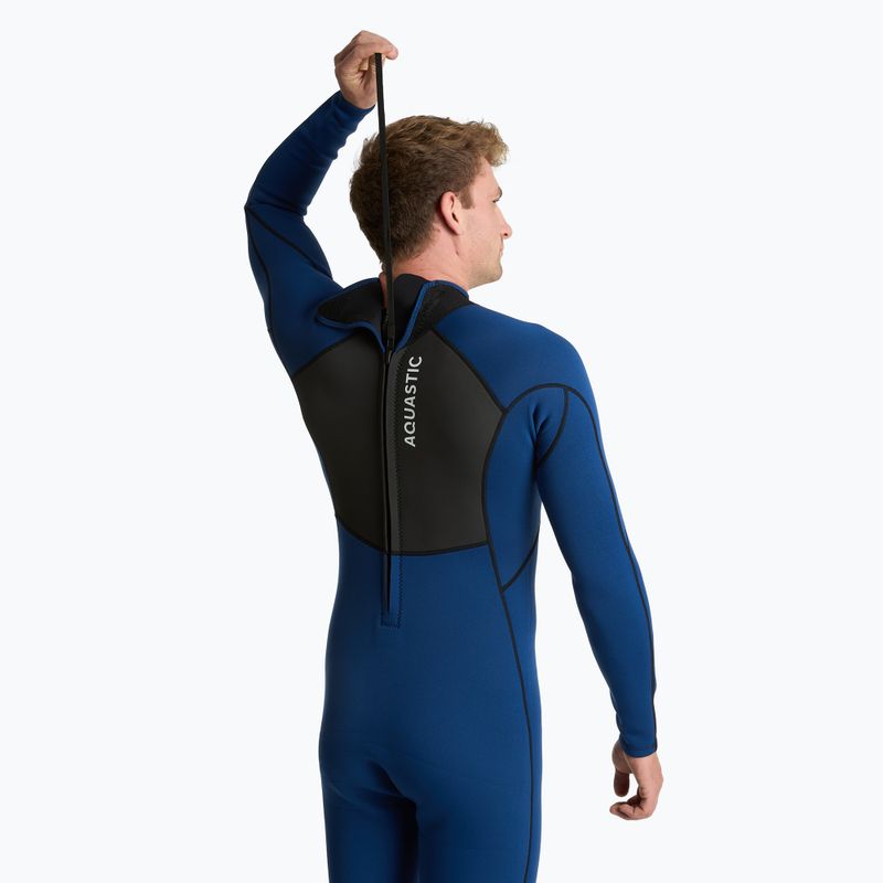 Мъжки неопренов костюм за сърфинг AQUASTIC 3/2 mm WAVEY 3/2 navy blue 5