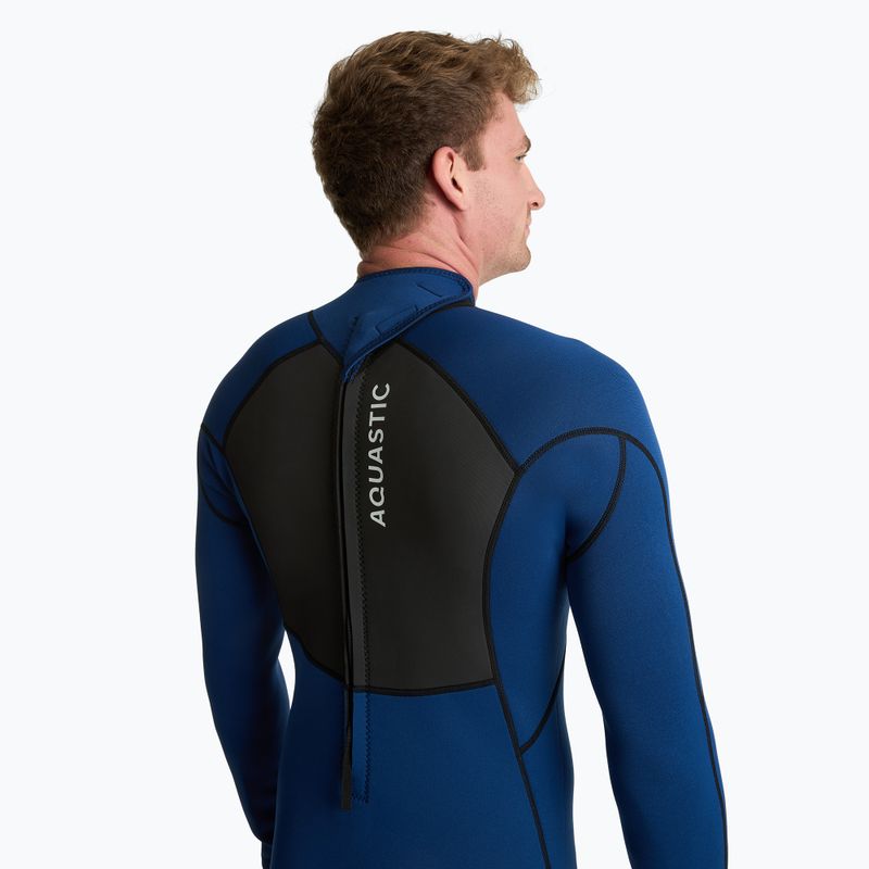 Мъжки неопренов костюм за сърфинг AQUASTIC 3/2 mm WAVEY 3/2 navy blue 9