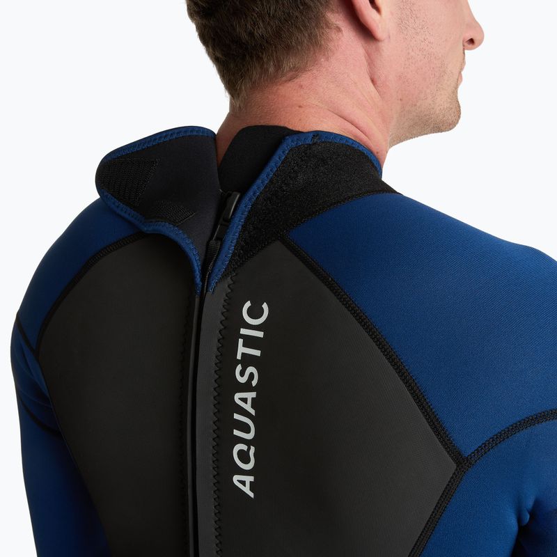 Мъжки неопренов костюм за сърфинг AQUASTIC 3/2 mm WAVEY 3/2 navy blue 10
