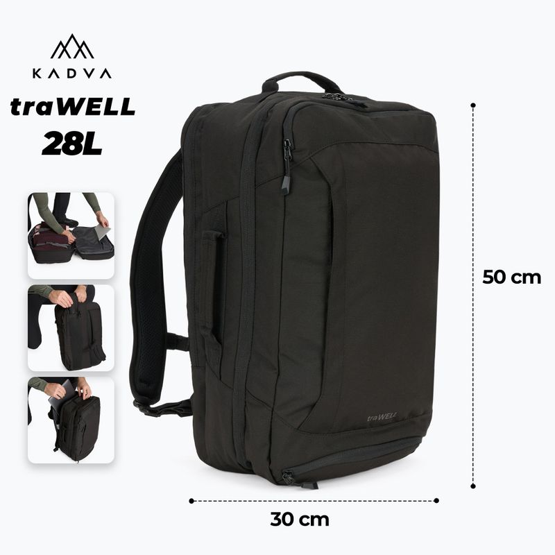 KADVA traWELL 28 l туристическа раница черна 2