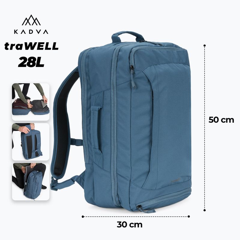 Туристическа раница KADVA traWELL 28 л тъмносиня 2