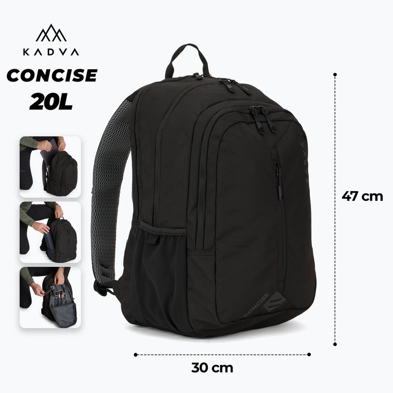 KADVA Concise 20 л туристическа раница black 2