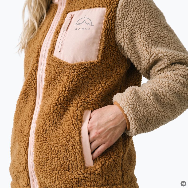 Дамски поларен суичър KADVA Rodvik WMNS бежов 7