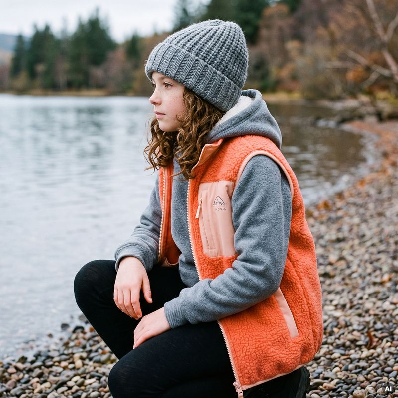 Детски елек KADVA RODVIK VEST оранжев 10