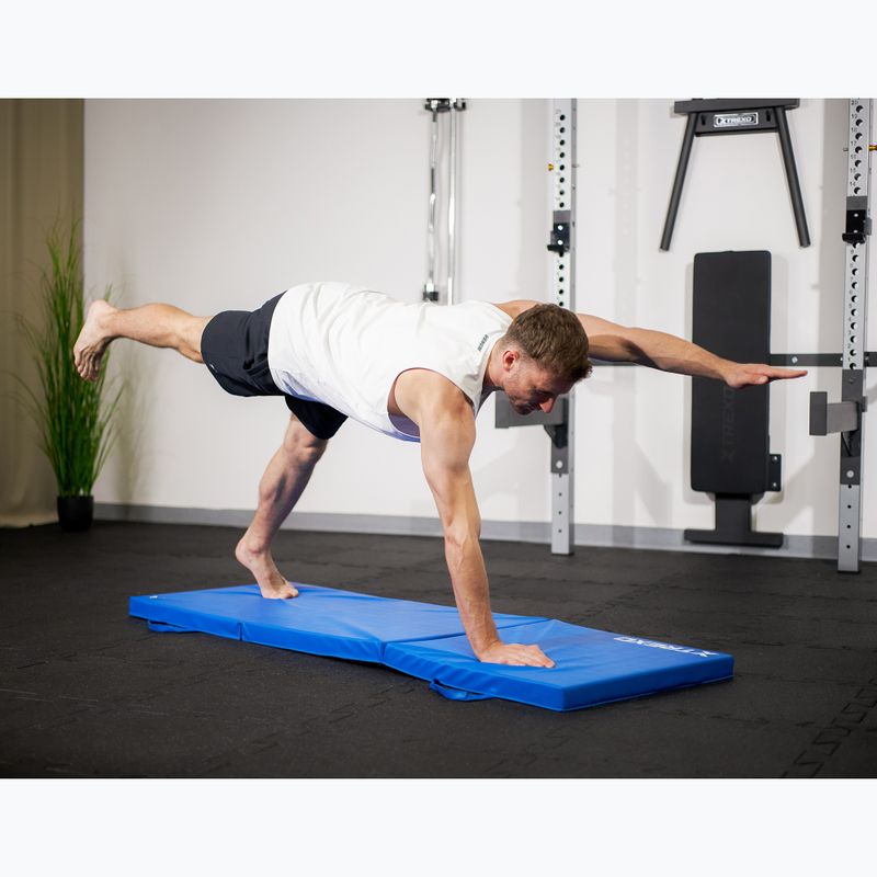 Гимнастически матрак XTREXO сгъваем 180 x 60 x 5 cm blue 12