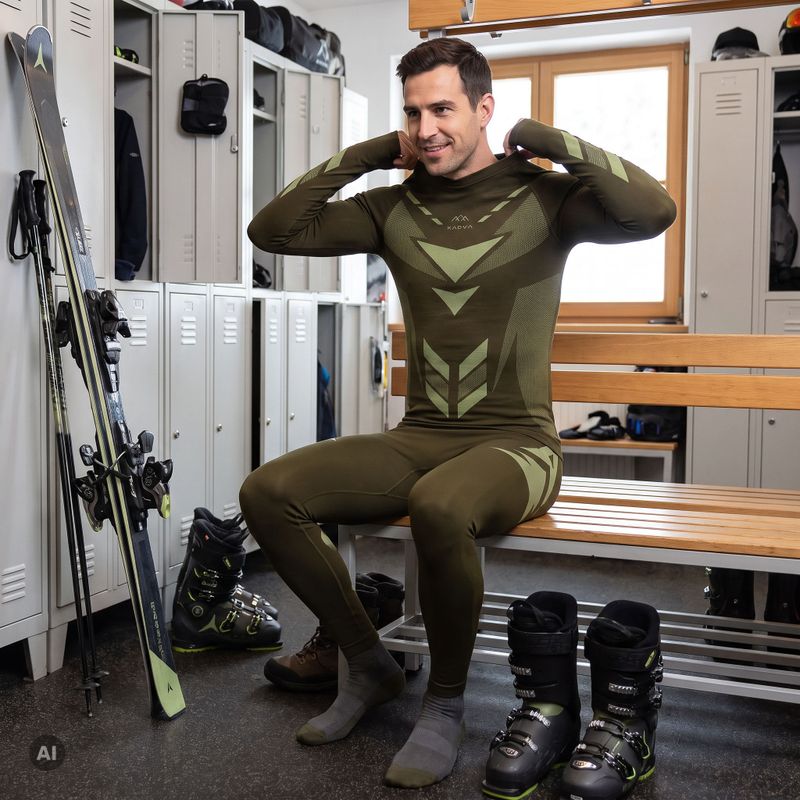 Мъжки комплект термобельо KADVA Alpinestep Thermo SH Light Plus Set Green 4
