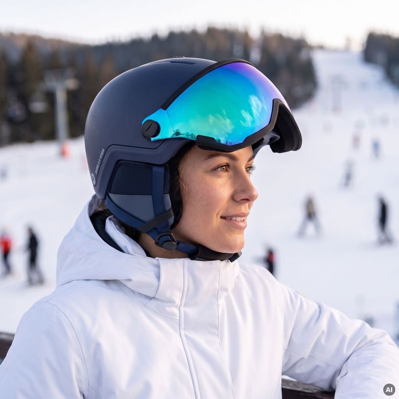 Скиорска каска ATTABO Avens 2.0 Visor синя 6