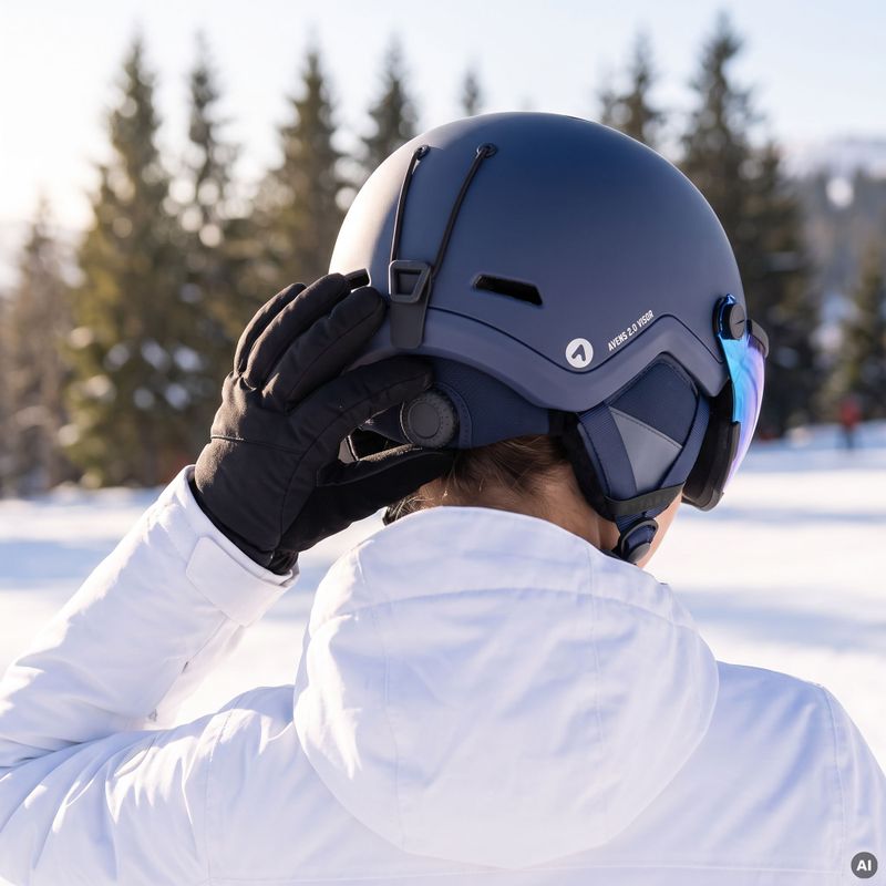 Скиорска каска ATTABO Avens 2.0 Visor синя 7