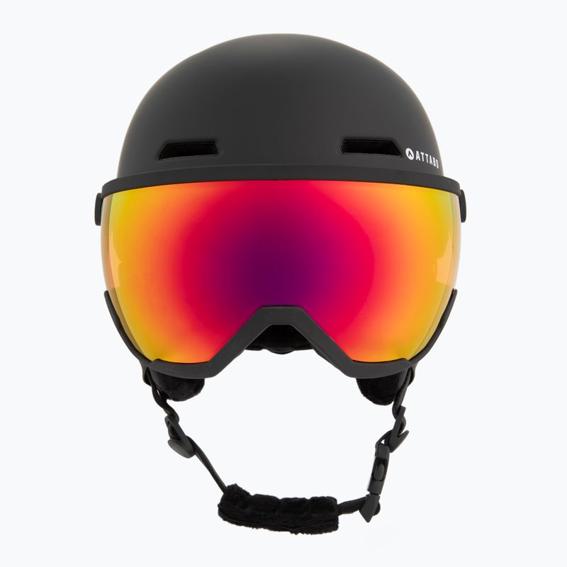 Детска скиорска каска ATTABO Avens 2.0 Jr с визьор, черна 2