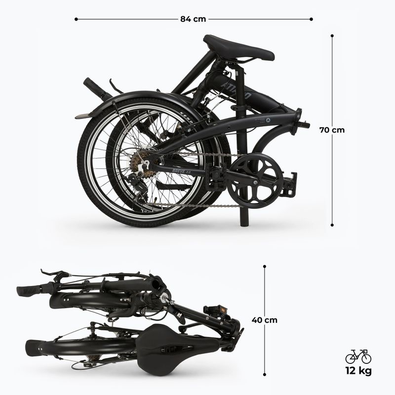 Сгъваем градски велосипед ATTABO Breve 2.0 black 2
