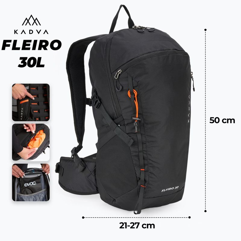 Туристическа раница KADVA Fleiro 30 л черна 2