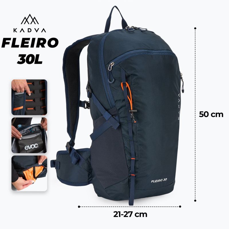 Туристическа раница KADVA Fleiro 30 л тъмносиня 2
