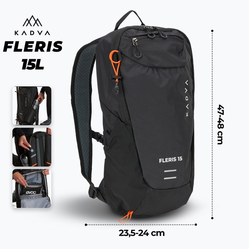 Туристическа раница KADVA Fleris 15 л черна 2