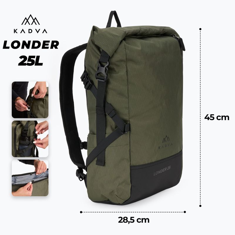 Туристическа раница KADVA Londer 25 л зелена 2