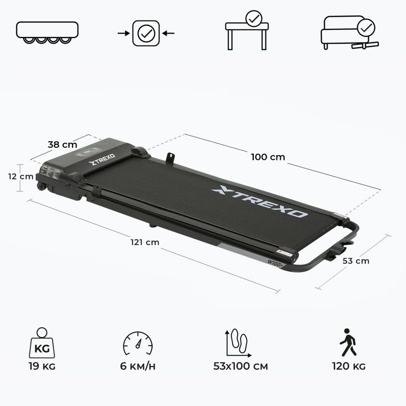 Пътека за бягане XTREXO W100+ black 3