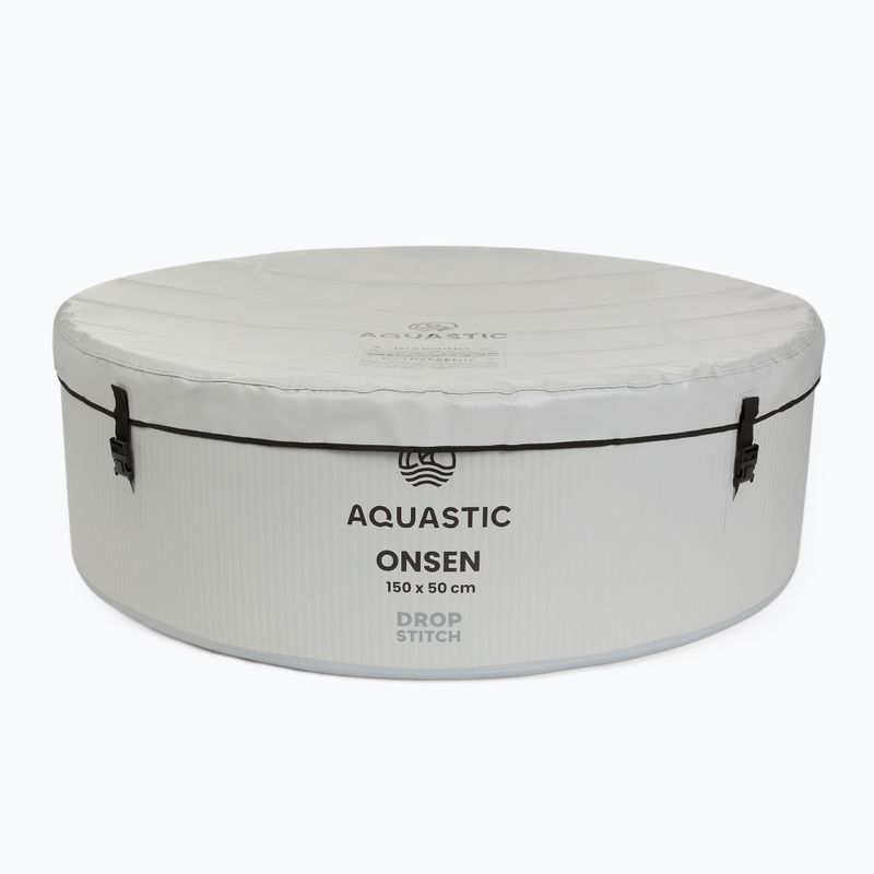 Надуваем басейн AQUASTIC ONSEN drop stitch 700 л 150 см сив