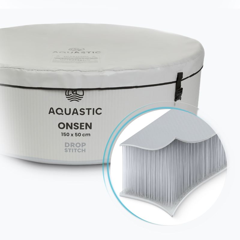 Надуваем басейн AQUASTIC ONSEN drop stitch 700 л 150 см сив 2