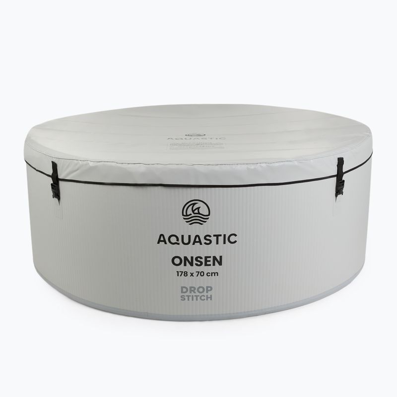Надуваем басейн AQUASTIC ONSEN drop stitch 1200 л 178 см сив
