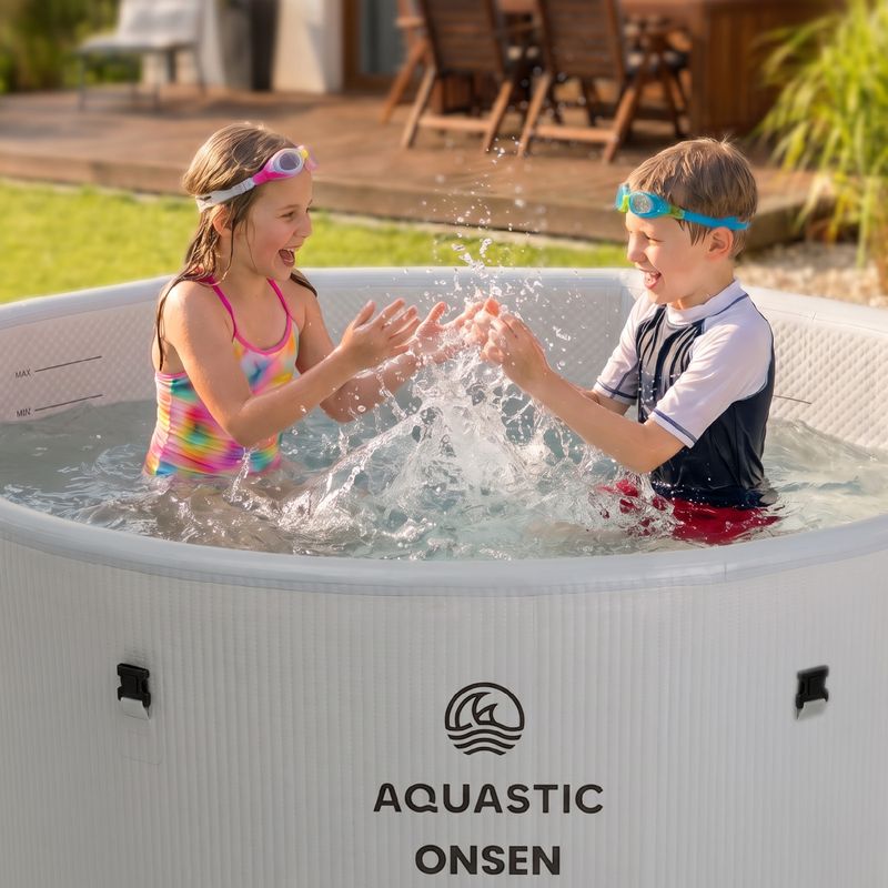Надуваем басейн AQUASTIC ONSEN drop stitch 1200 л 178 см сив 19