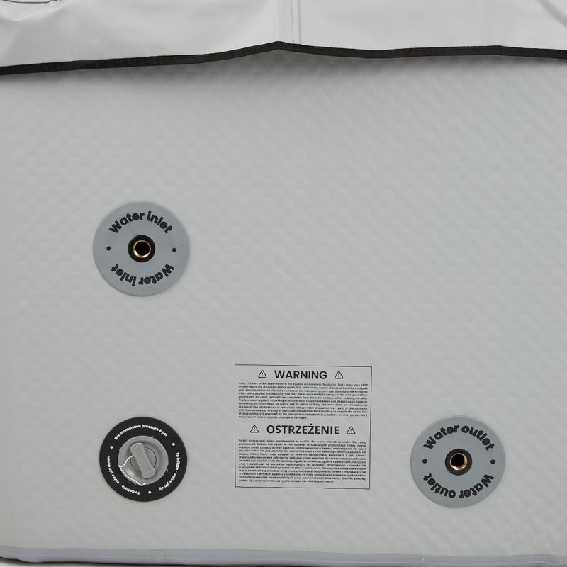 Надуваем басейн AQUASTIC ONSEN drop stitch 1400 l 186 cm сив 8