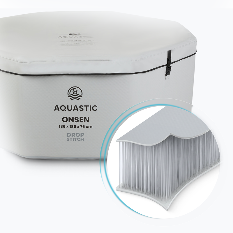 Basen pompowany AQUASTIC ONSEN drop stitch 1400 l 186 cm szary 14