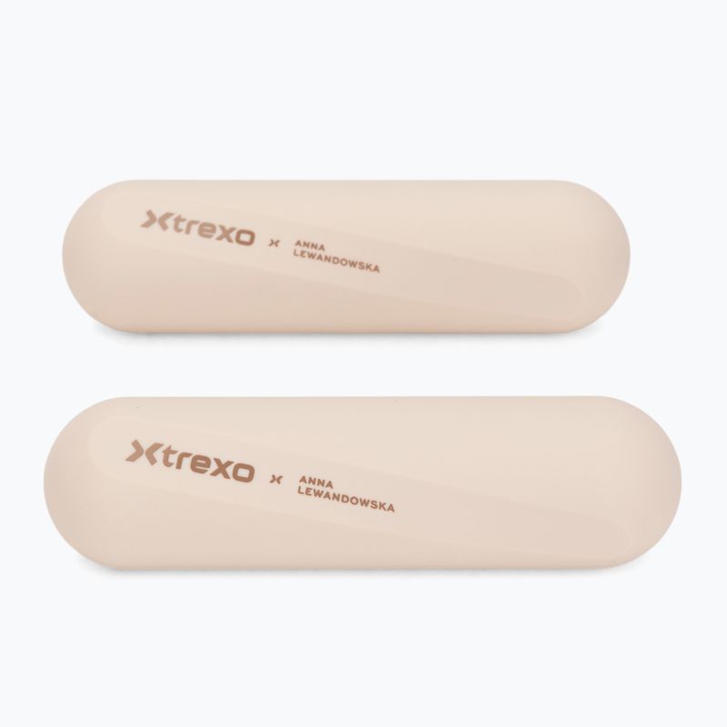 Комплект дъмбели XTREXO x Anna Lewandowska Bars 210 Beige 4