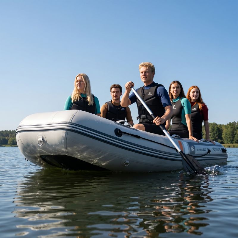 Понтон за 5 души AQUASTIC DS Hybrid сив 12