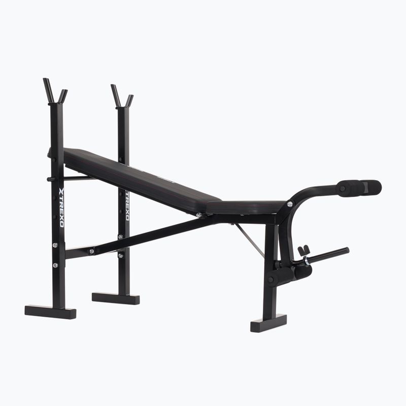 Тренировъчна пейка XTREXO BenchFit Lite със стойка и щанга черна 8