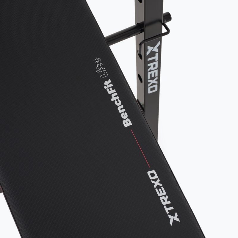 Тренировъчна пейка XTREXO BenchFit Lite със стойка и щанга черна 11