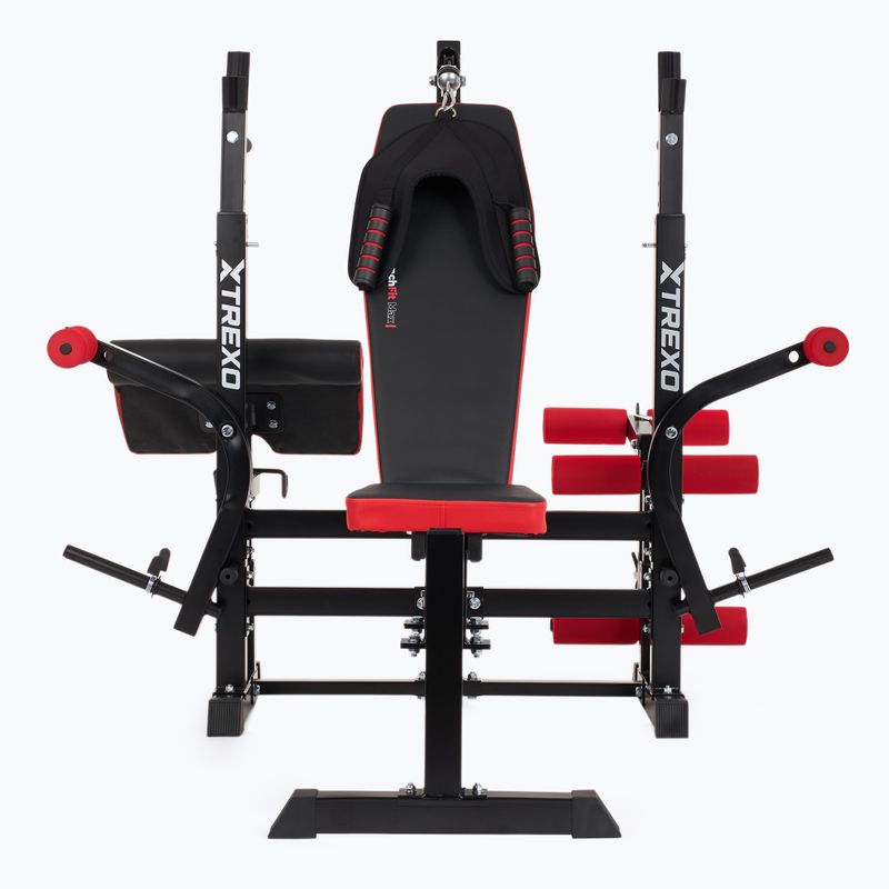 Тренировъчна пейка XTREXO BenchFit Max със стойка и молитвен лост черна 12