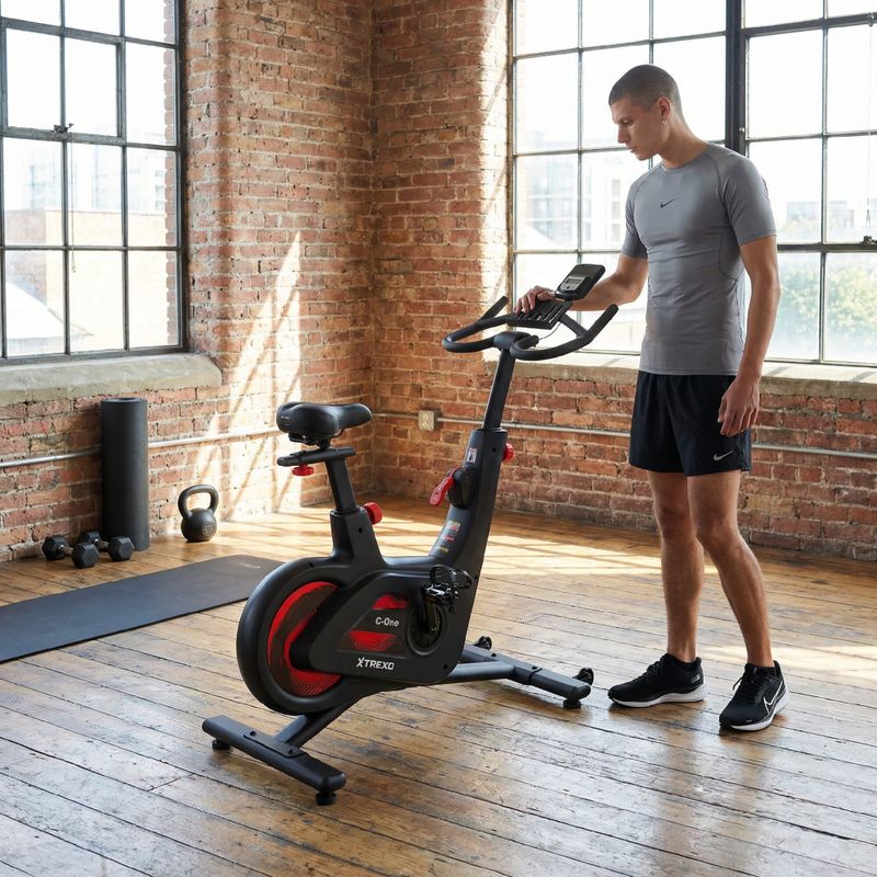 XTREXO C-One спининг велосипед черен 5