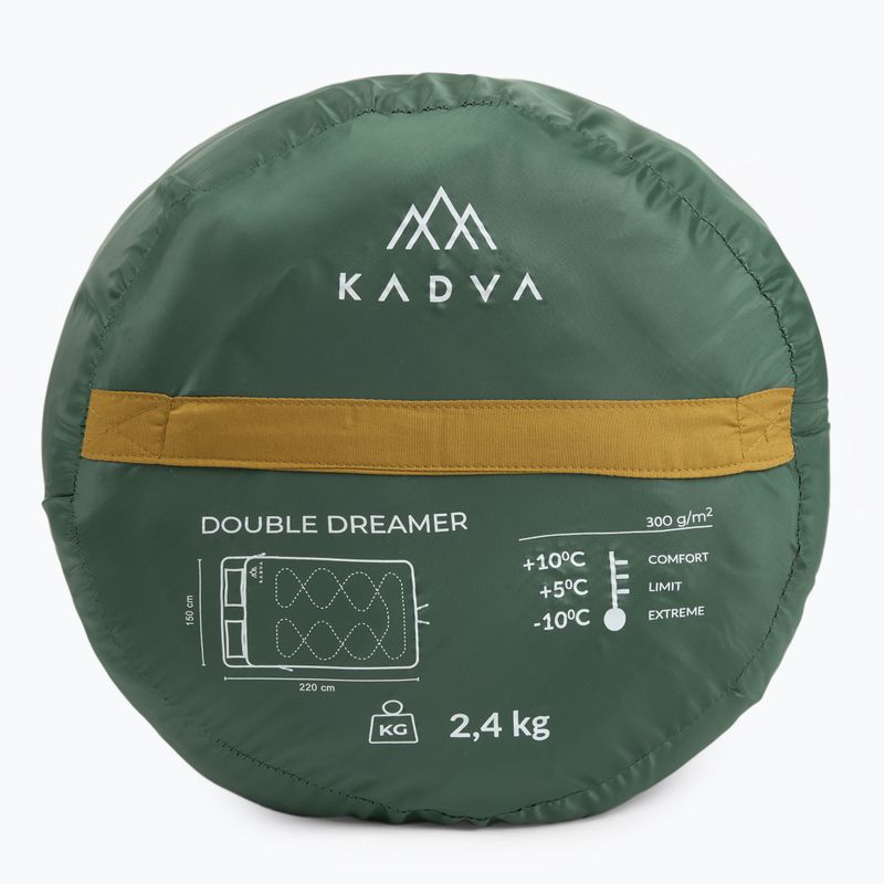 Двуместен спален чувал KADVA Double dream green 10