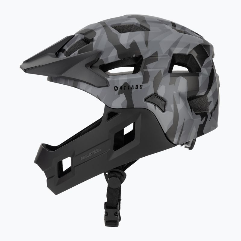Детска велосипедна каска ATTABO Predator full face gray 3