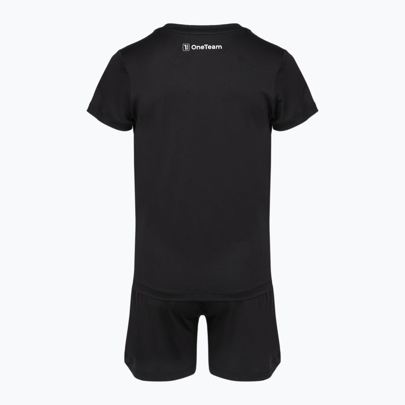 Детски футболен комплект OneTeam Precision Set тениска и шорти черен 7