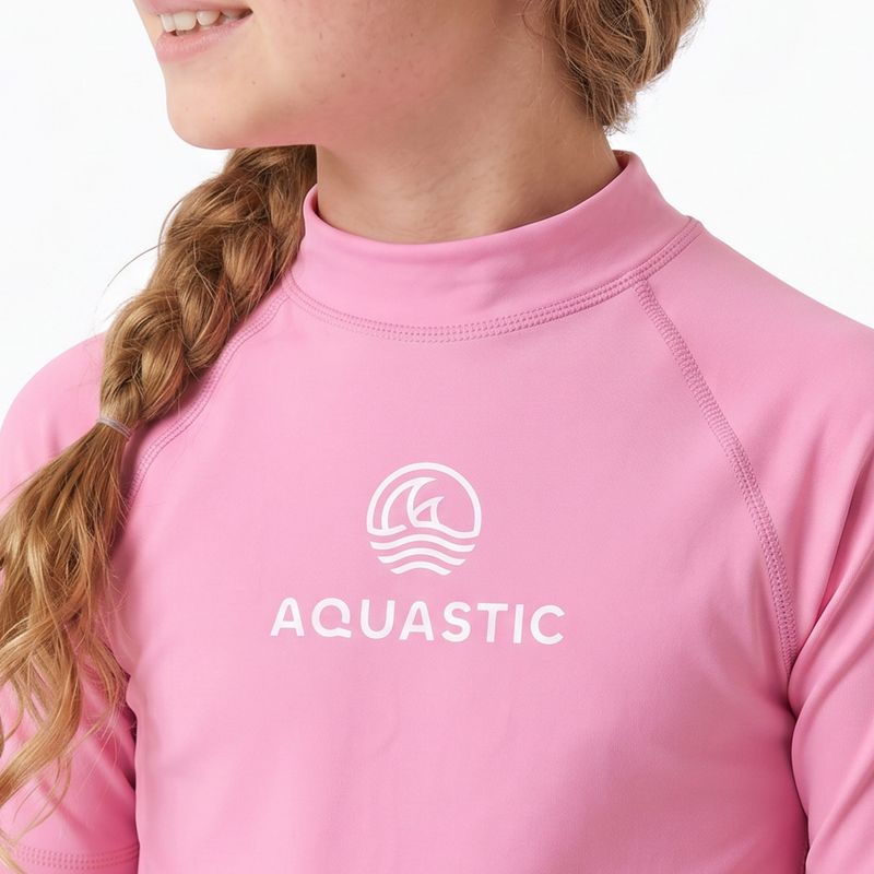 Детска тениска AQUASTIC Rimos UV 50+ UPF pink 4