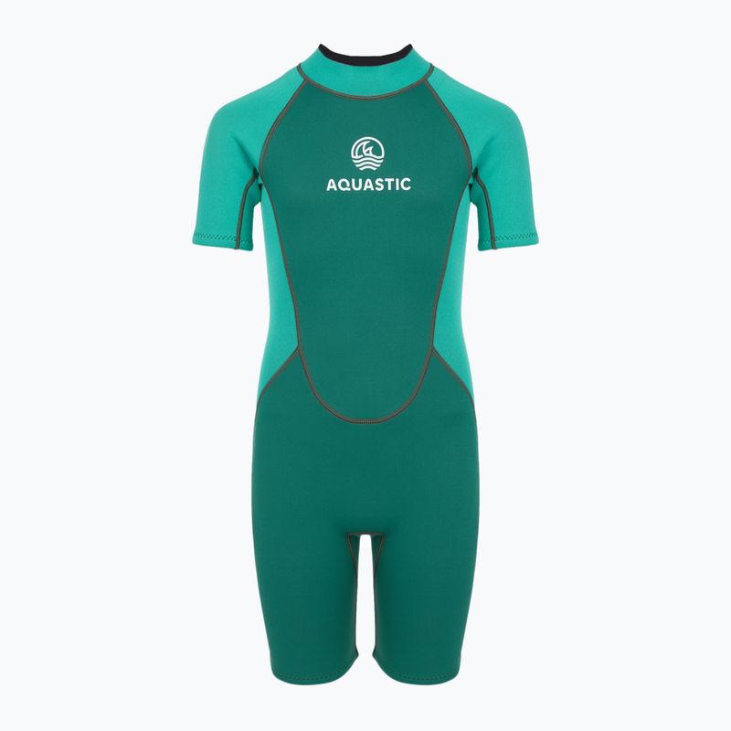 Детски неопренов костюм AQUASTIC Wavey Jrg 2 mm тюркоазен 3
