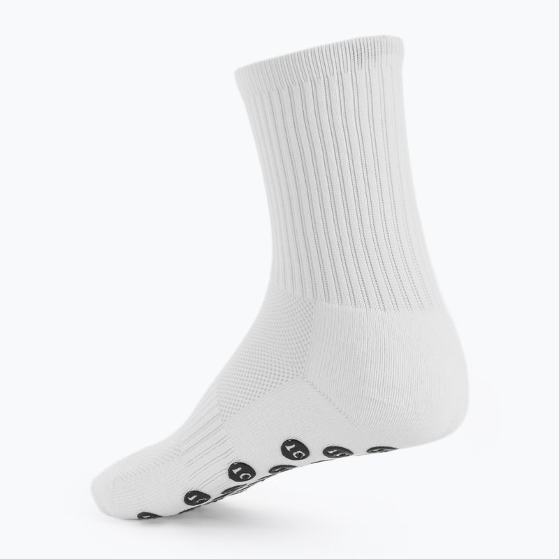 Детски футболни чорапи OneTeam Precision Grip non-slip 2-pack white 2
