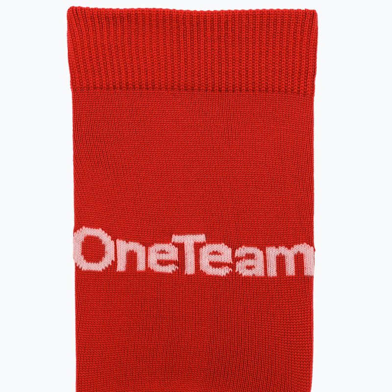 Детски футболни чорапи OneTeam Precision football socks red 3