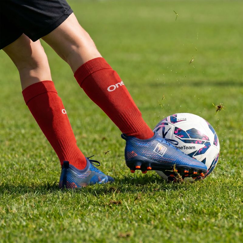 Детски футболни чорапи OneTeam Precision football socks комплект 2-pack червен 7