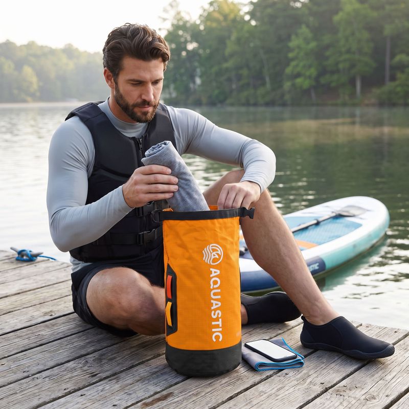 Водоустойчив чувал AQUASTIC Dry Bag 8 l Nylon/TPU orange 3