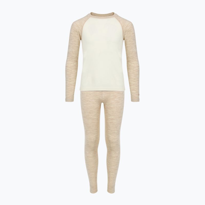 Детски комплект термо бельо WOOLCANO Merino SET0982 beige 8