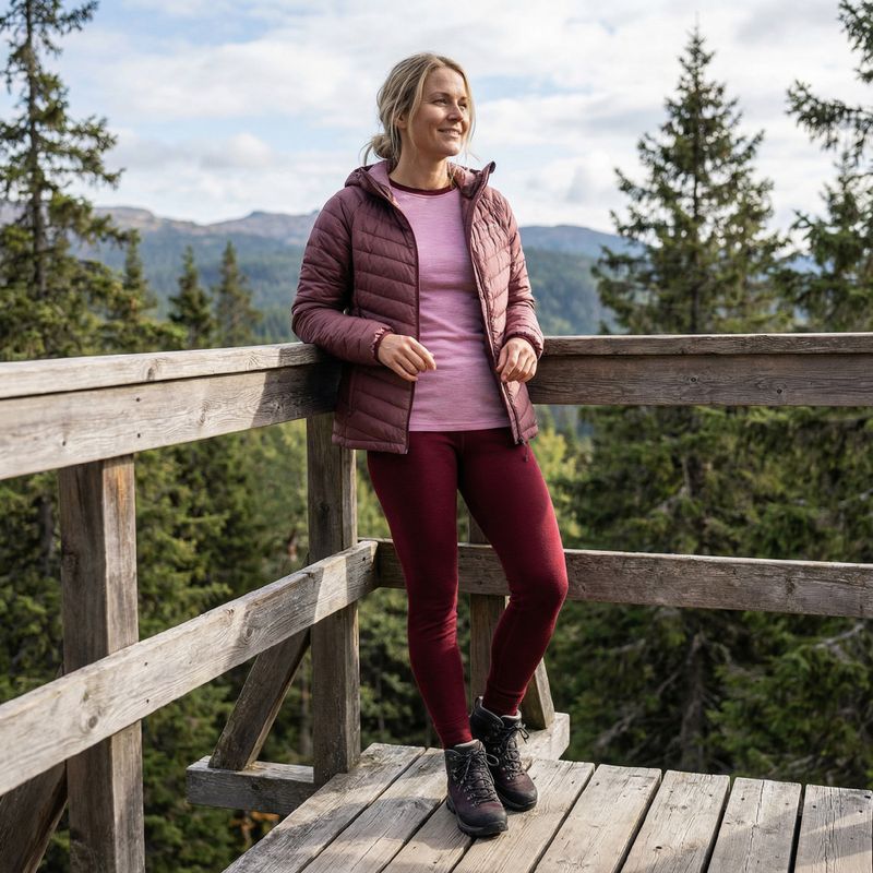 Комплект термо бельо WOOLCANO Merino SET0980 purple 8