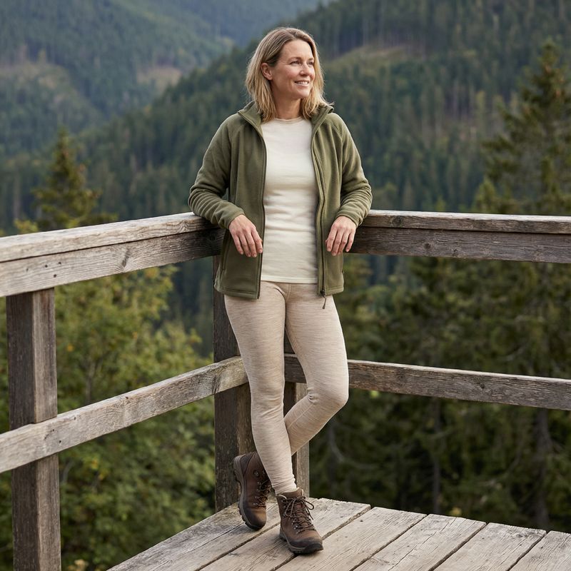 Комплект термо бельо WOOLCANO Merino SET0980 beige 8