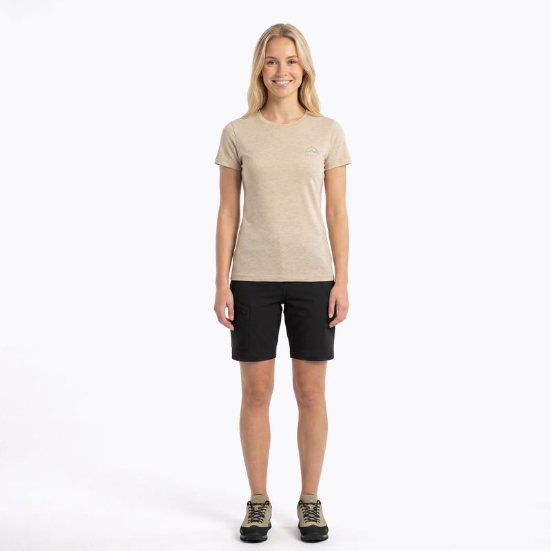 Дамска тениска за трекинг KADVA Merivra merino beige 4