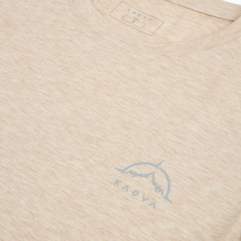 Дамска тениска за трекинг KADVA Merivra merino beige 3