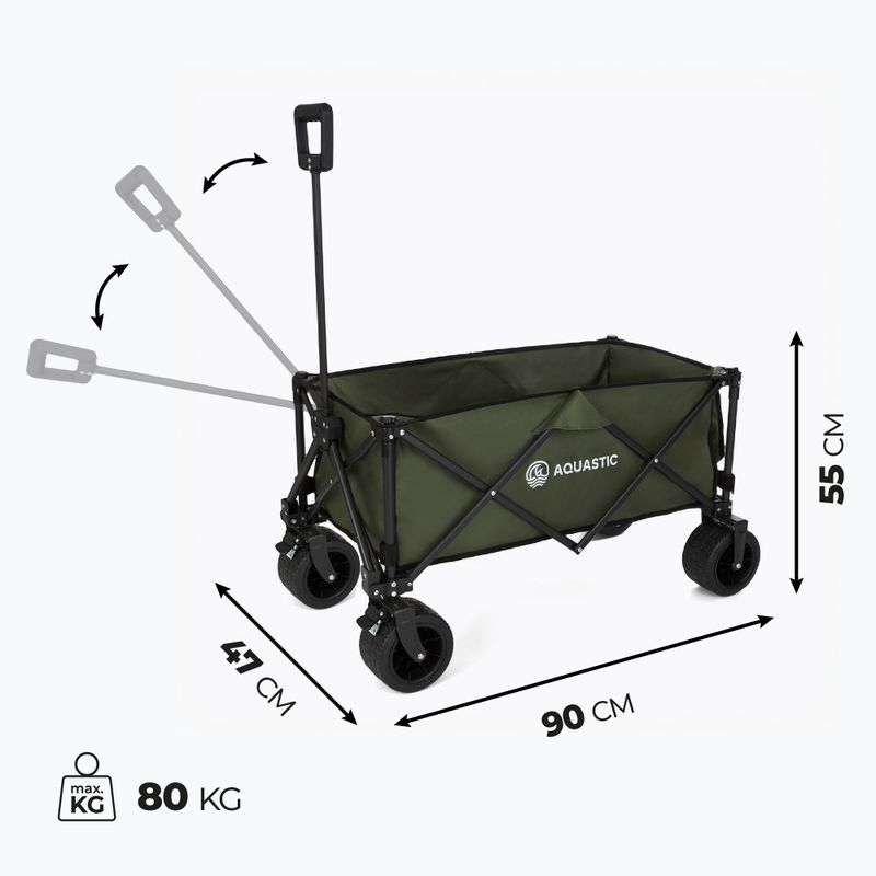 Сгъваема транспортна количка AQUASTIC Caro green 11