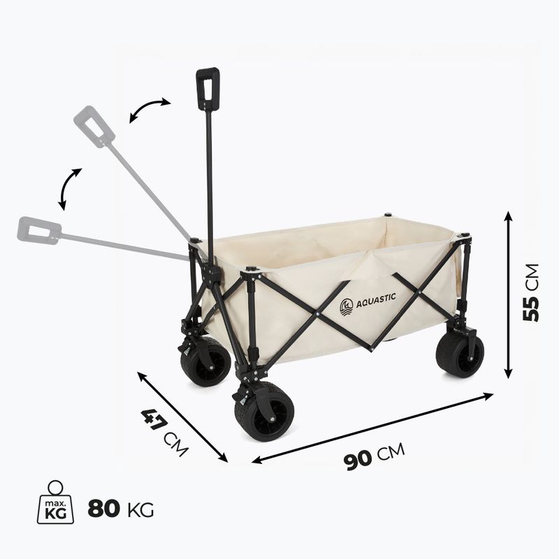 Сгъваема транспортна количка AQUASTIC Caro beige 11