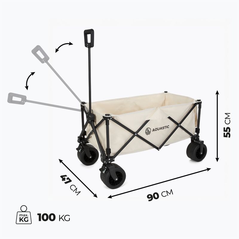 Сгъваема транспортна количка AQUASTIC Caro beige 11