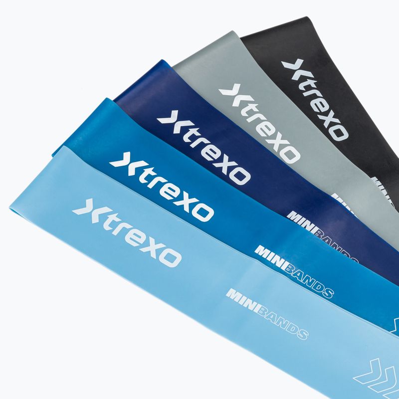 Комплект ластици за упражнения  XTREXO 5 Mini Power Band resistance band 5 pcs. multicolor 4