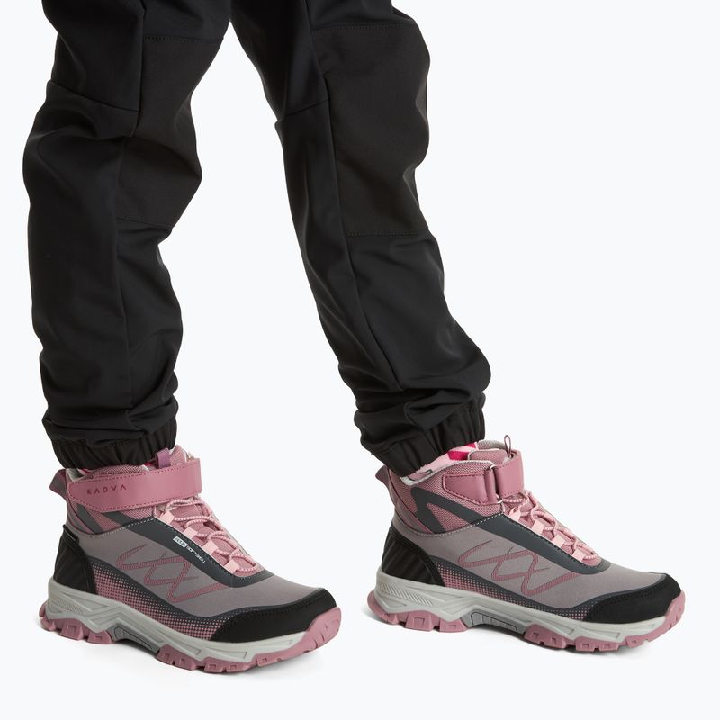 Детски туристически обувки KADVA Rocky Trail Mid WaterProof Softshell сиви 2